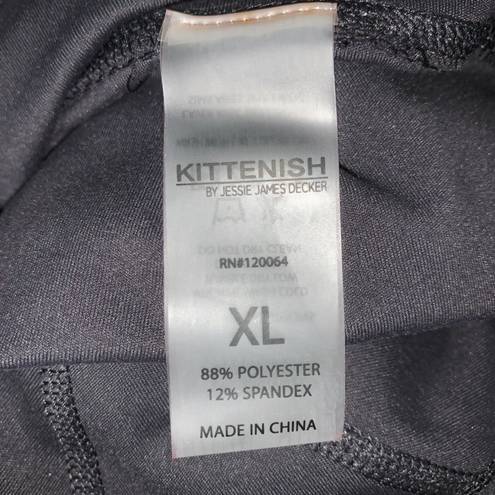 Kittenish charcoal leggings criss cross ankle size XL