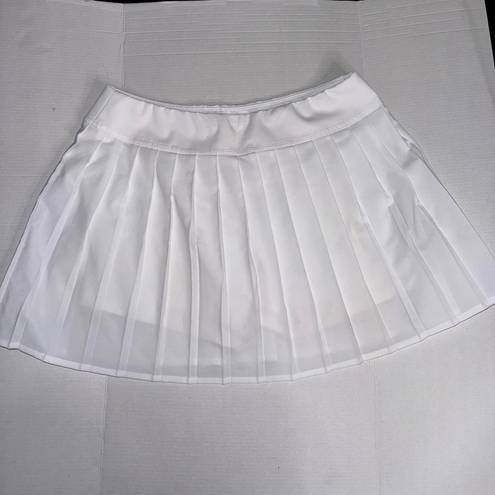 Lacoste Athletic Pleated White Tennis Mini Skirt Sport