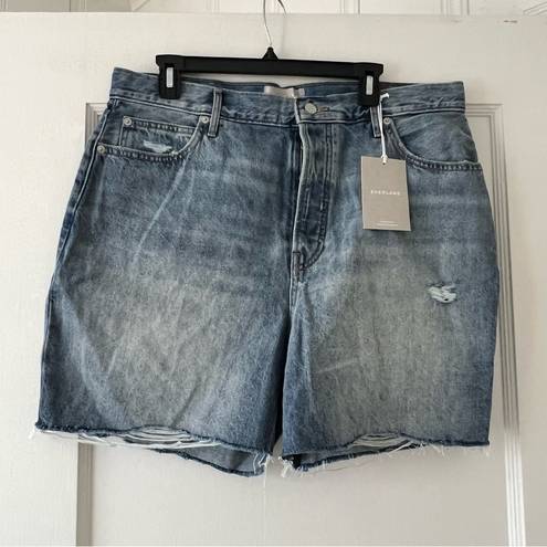 Everlane  The Way-High® Jean Short in Distressed Marina Bay Blue Size 33 NWT