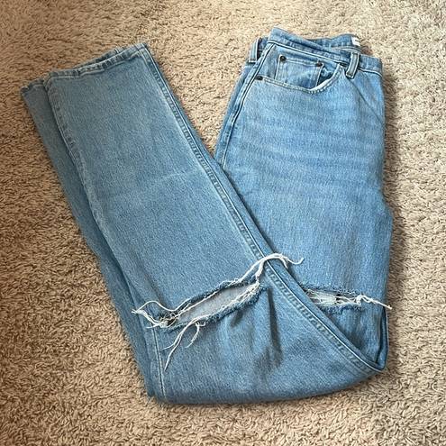 Abercrombie & Fitch Abercrombie Curve Love Ultra High Rise 90s Straight Jeans