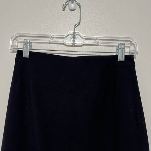 MM.LaFleur M.M. LaFleur The Cobble Hill Washable Wool Twill Navy Blue Pencil Career Skirt