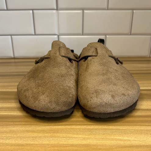 Birkenstock Boston Suede Leather Footbed Clogs Sandals Germany Size 40 US 9