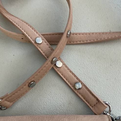 Madison West  pink slim mini Crossbody purse bag embellished for phone wallet
