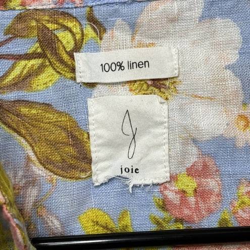 Joie  Floral Linen Button-Up Shirt Womens Size XL Long Sleeves 100% Linen