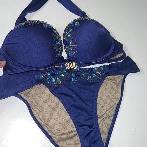 Victoria's Secret Victoria Secret Swim Bikini Set 32B Embellished Bombshell Push Up Adds RARE