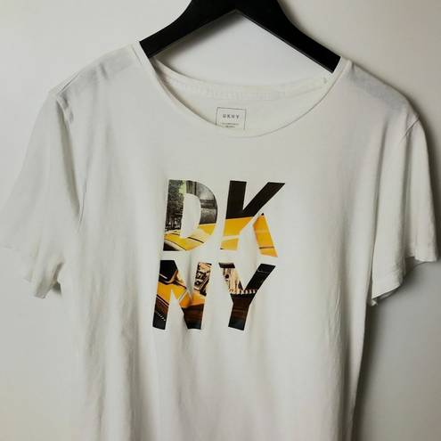 DKNY  T Shirt Graphic Tee Top Donna Karan New York Short Sleeve Cotton Solid Logo