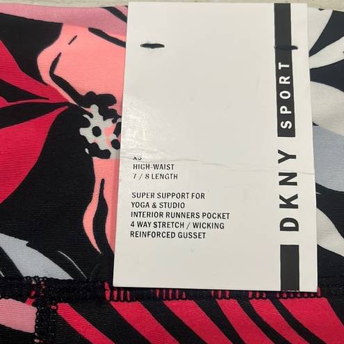 DKNY  Sport Leggings XS High Waist 7/8 Length Stretch Support Yoga Running