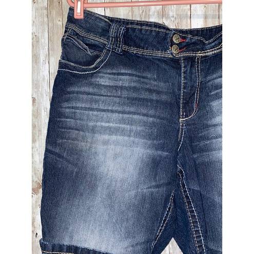 Bermuda Women's Angels  Cuffed Blue Denim Jean Shorts Size 18W