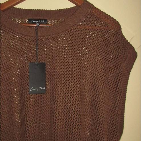 Emory park Brown crochet top