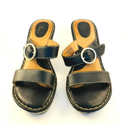 Born concept  Wedges Espadrilles‎ Platform Womens Size 8M Double Straps Bl…