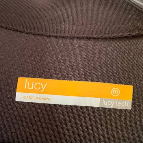 Lucy Tech  Brown Stretch Full Zip Active Jacket M