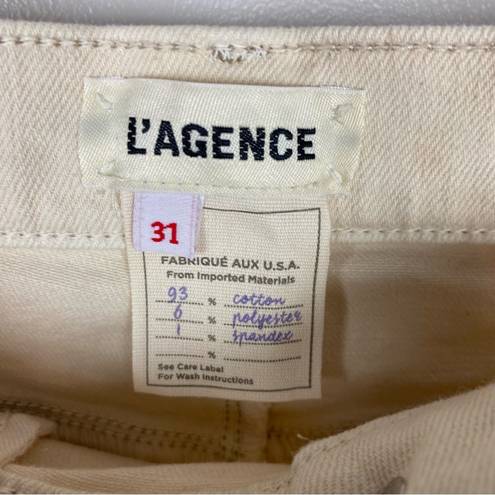 L'Agence L’AGENCE high rise cropped slim Jean in macadamia size 31