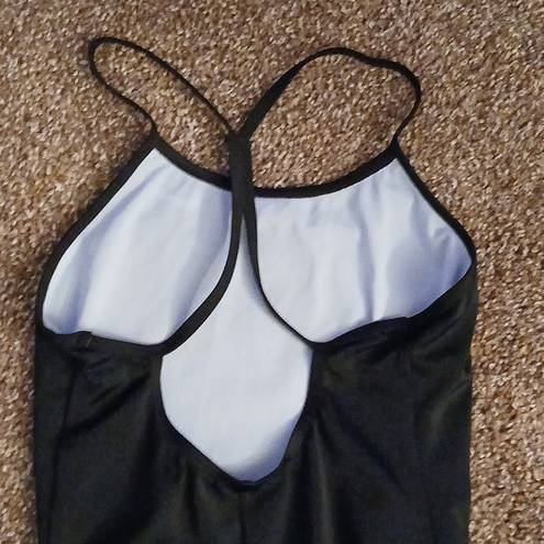 Nike  black racer back one piece swim suit size small