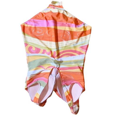 Gottex  One Piece Swimsuit in Painted Desert Orange Pink Gold Women’s Size 22W