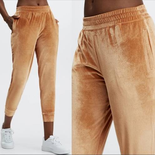 Fabletics  Luxe Velour Jogger Pants Light Honey PLUS