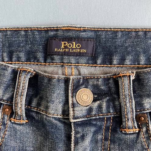 Polo Ralph Lauren Waverly Straight Crop Patchwork Distressed Denim Jeans