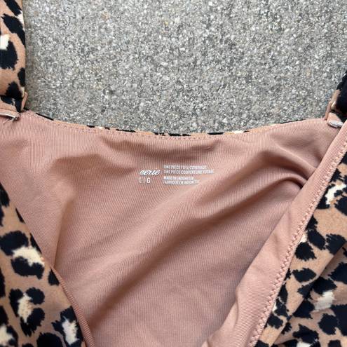 Aerie Leopard Print One Piece Full Overage SwimSuit