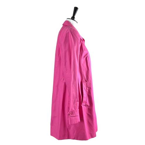 Relativity Relatively Women’s Trench Coat Jacket Classic Hot Pink Fuchsia Size Large