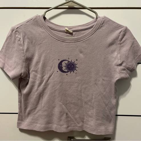 The Moon Sun &  Purple Cropped Tee