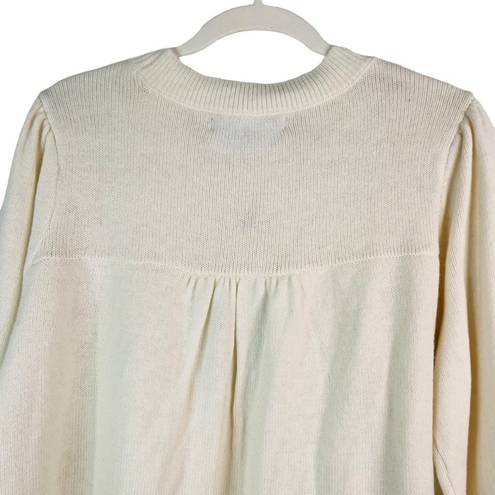 Hill House  Cream The Silvie Sweater Wool Dress Cream Large