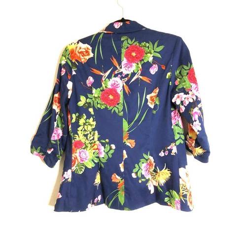 Modcloth  Birds of Paradise Floral Blazer, Navy, S