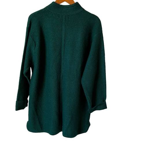 Herman Geist Vintage  Hunter Green Wool Cardigan Sweater