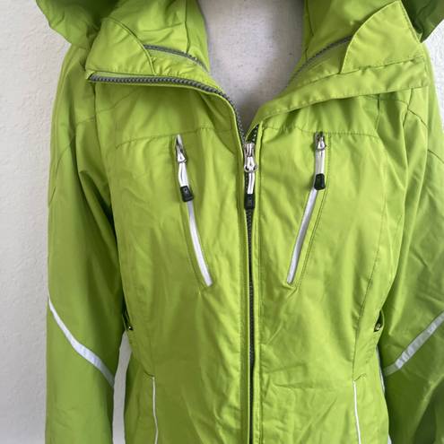 ZeroXposur Women’s Lime Green Long Sleeve Removable Hood Full Zip Jacket Small