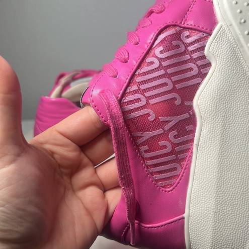 Juicy Couture  Sneakers Fashion Dyanna Size 8.5 Pink All Over Logo Barbie Pink