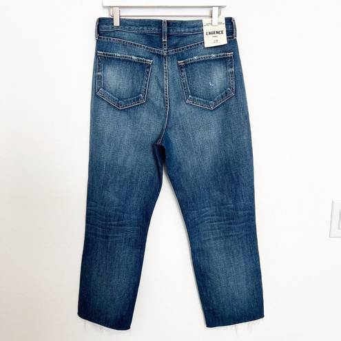 L'Agence NWT L’ Agence Denim Adele High Rise Crop Stove Pipe Jeans Newberry Blue Size 29