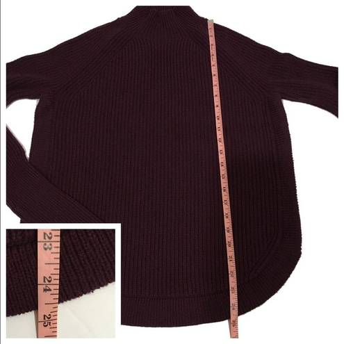 Treasure & Bond  Mock Neck Sweater - Burgundy - Small