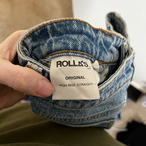 Rolla's Rolla’s Original High Rise Straight Leg Jeans Vintage Wash Blue 27