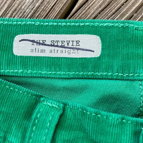 AG Adriano Goldschmied  Women's The Stevie Slim Straight Green Corduroys Size 28R