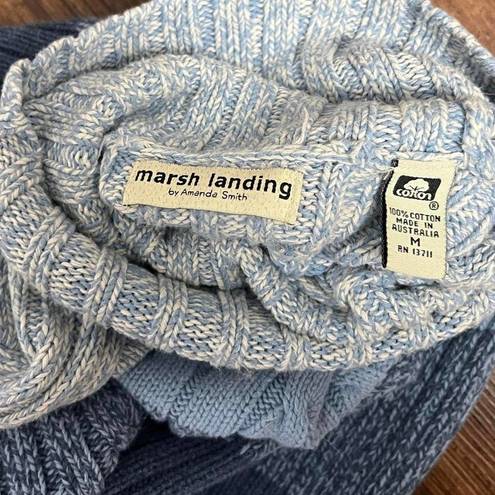 Marsh Landing  blue and black turtlenevk sweater