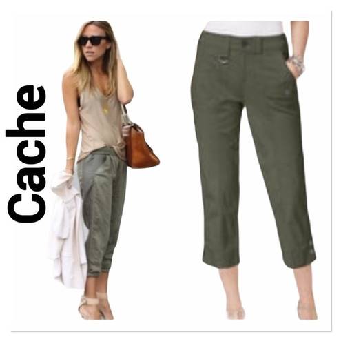 Cache  Capris Olive Green Cargo size 6