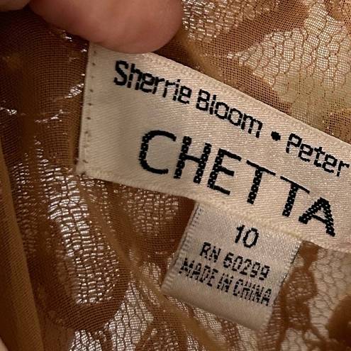 Chetta B  Gold Lace Wrap Going Out Top or Jacket in size 10