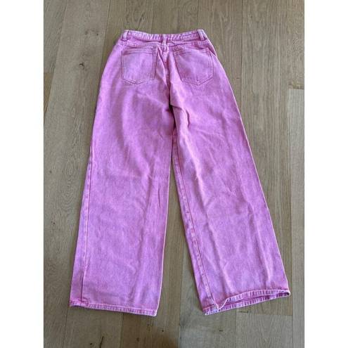 Pretty Little Thing  - Baggy Wide Leg Jeans in Pink