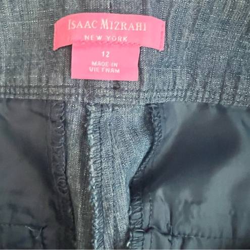 Isaac Mizrahi  NWT New York Tailored Short Indigo Chambray Size 12