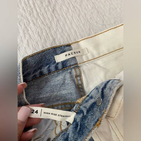 PacSun  high rise straight two tone jeans worn once