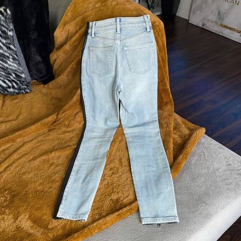 Alexander Wang  Snap-Detailed Leather and Denim Skinny Pants