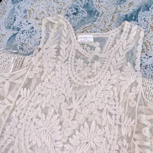 Brooks Bobbie  ivory color lace boho top size XLarge