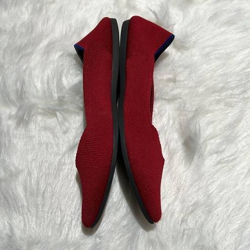 Rothy's  Red Flats The Point Knit BalletSize 8.5. B74