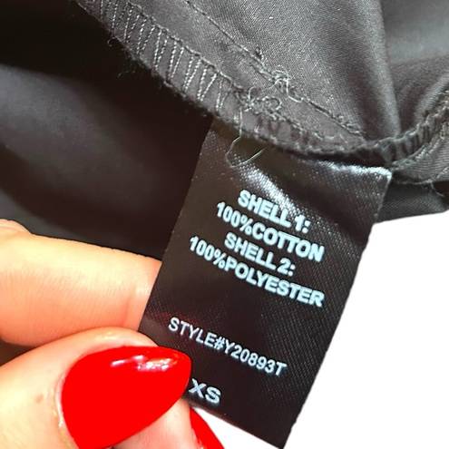 Tuckernuck  Pomander Place Women's Black Tinsley Top Blouse Sheer Puff Sleeve XS