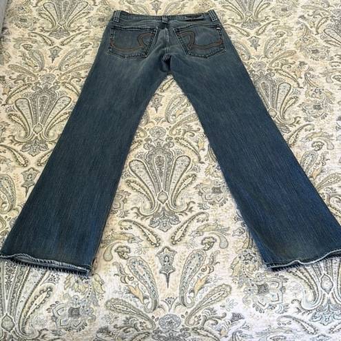 Rock & Republic  Washed Denim Fly Front Boot Cut Mid‎ Rise Jeans Size 32