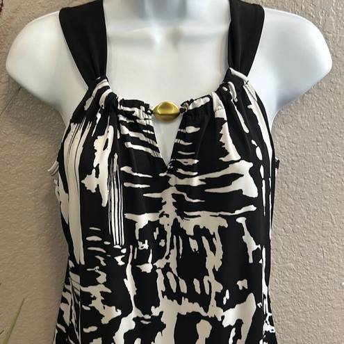 A Byer A. Byer black and white knit tank style top size small