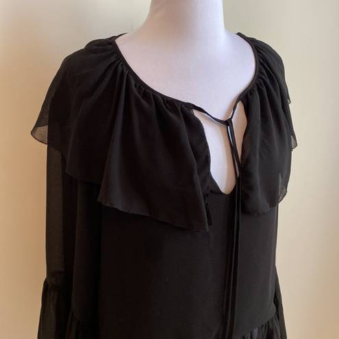 Rebecca Minkoff Black Chiffon Patti Blouse