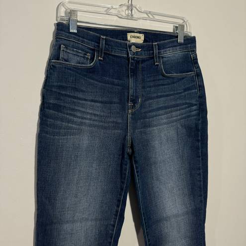 L'Agence New L’agence Sada High Rise Slim Cropped Raw Hem Jean In Mesa Blue Size 28