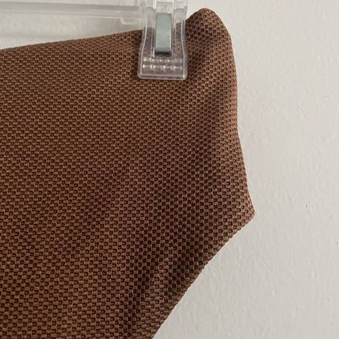 Aerie  Size L Brown High Cut Cheeky Textured Swim Bottom NEW NWT