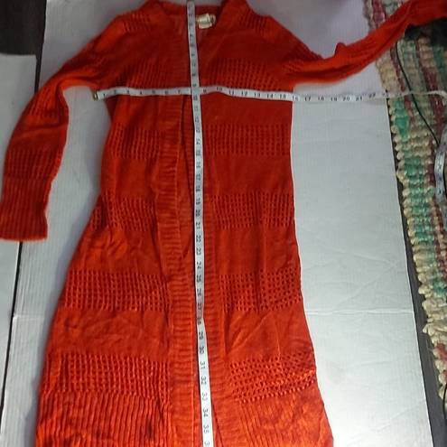 Mudd  Sweater Burnt Orange Long Sleeve Cardigan Size XS Vintage