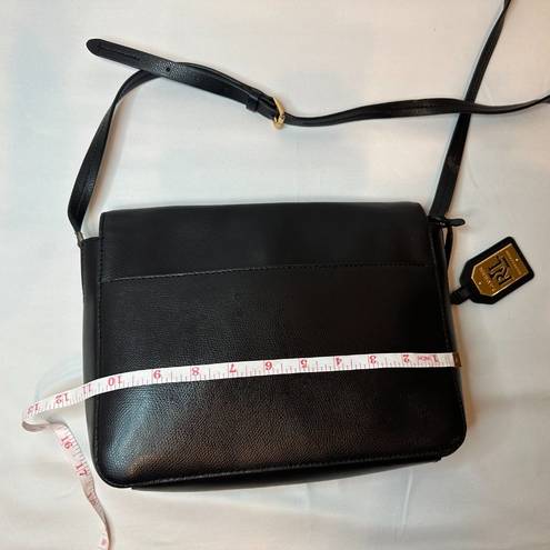 Ralph Lauren Vintage Y2K  Genuine Leather Bramley Messenger Black Crossbody Bag