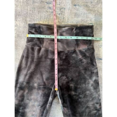 Roma Concept  Gray Tan Blue Tie Dye Velour Leggings Medium